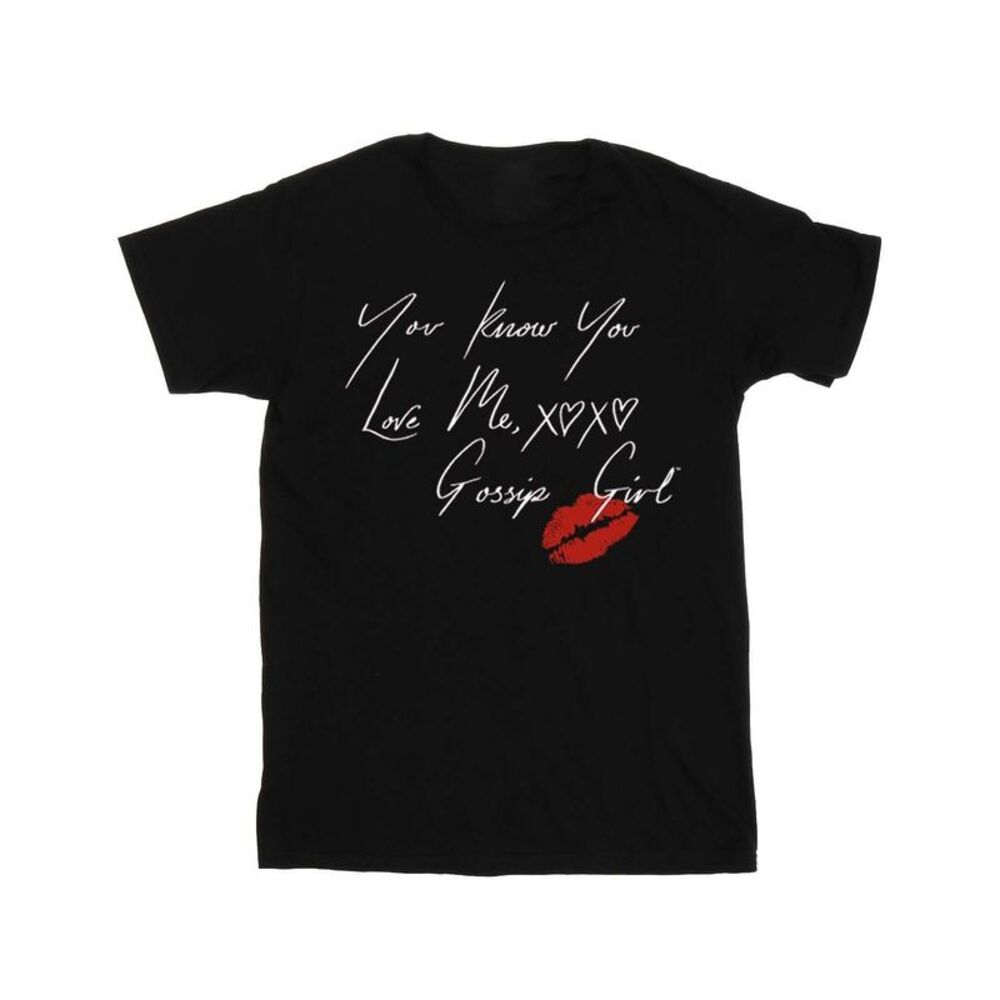 Gossip Girl Womens/Ladies You Know You Love Me Cotton Boyfriend T-Shirt / Black